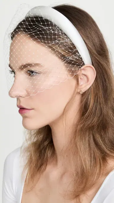 Jennifer Behr Tori Voilette Headband Cream One Size | Thumbnail 2