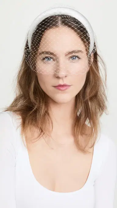 Jennifer Behr Tori Voilette Headband Cream One Size | Thumbnail 3