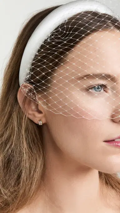 Jennifer Behr Tori Voilette Headband Cream One Size | Thumbnail 4