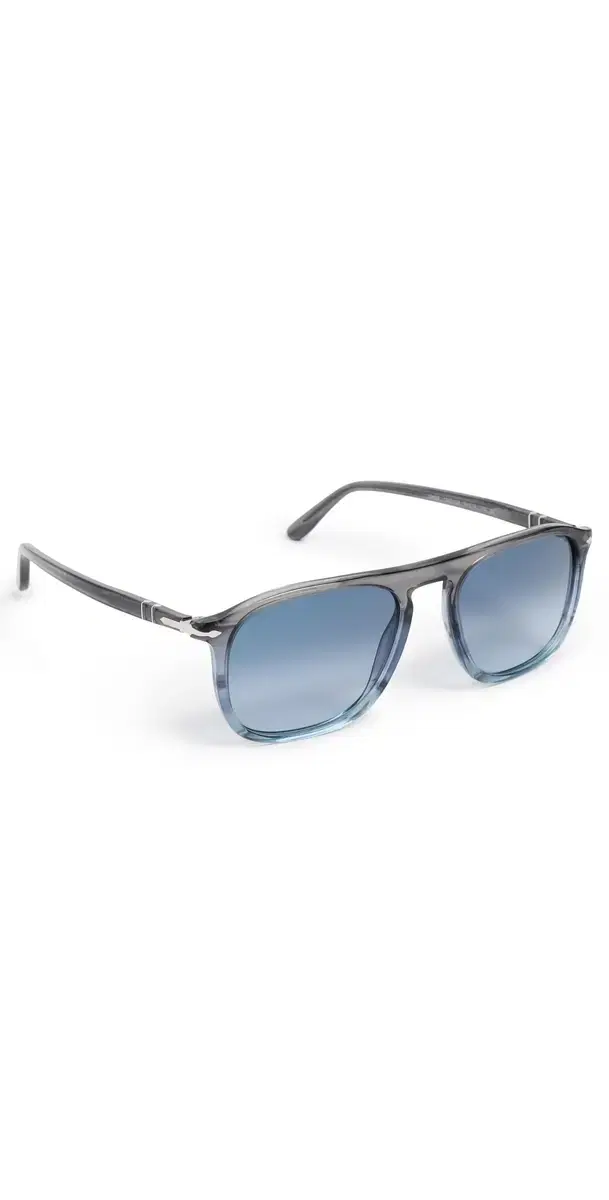 0PO3392S Sunglasses Striped Grey/Azure Grad Blue One Size