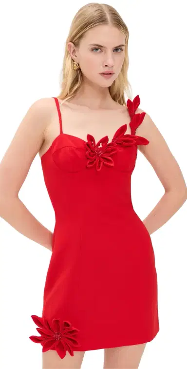 PatBO Dhalia Crepe Mini Dress Red | Thumbnail 1