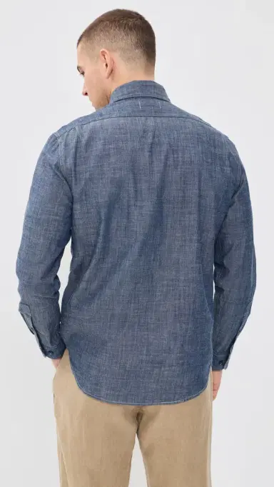Taylor Stitch The Foundry Shirt Rinsed Indigo Chambray 42 | Thumbnail 3