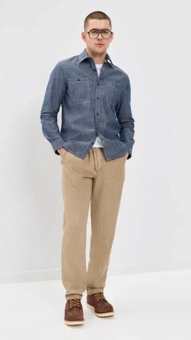Taylor Stitch The Foundry Shirt Rinsed Indigo Chambray 42 | Thumbnail 5