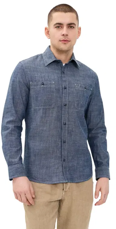 Taylor Stitch The Foundry Shirt Rinsed Indigo Chambray 42 | Thumbnail 1