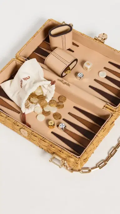Cult Gaia The Backgammon Clutch Natural One Size | Thumbnail 6 Cult Gaia The Backgammon Clutch Natural One Size | Thumbnail 6