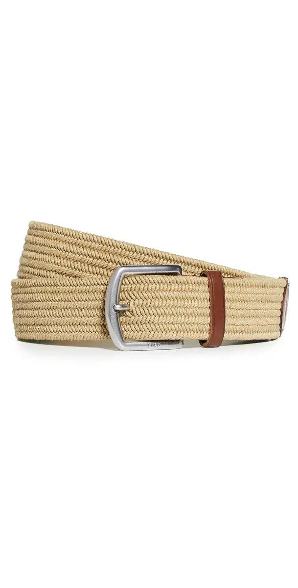 Polo Ralph Lauren 35mm Braid tretch Belt Brown