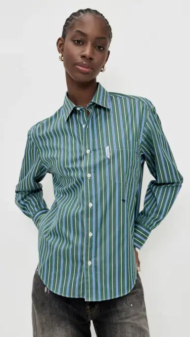HOMMEGIRLS Oxford hirt Green Porto tripe | Thumbnail 2 HOMMEGIRLS Oxford hirt Green Porto tripe | Thumbnail 2
