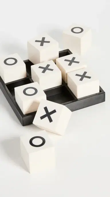 Tizo Design Tizo Tic Tac Toe Game Brown/Cream | Thumbnail 2