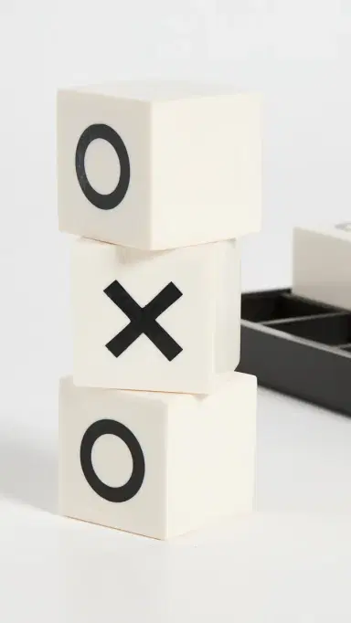 Tizo Design Tizo Tic Tac Toe Game Brown/Cream | Thumbnail 4