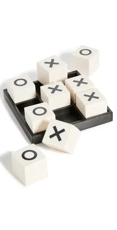 Tizo Design Tizo Tic Tac Toe Game Brown/Cream | Thumbnail 1