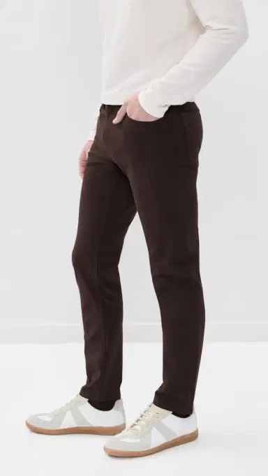 Theory Raffi Pants in Neoteric Twill Brownwood | Thumbnail 4