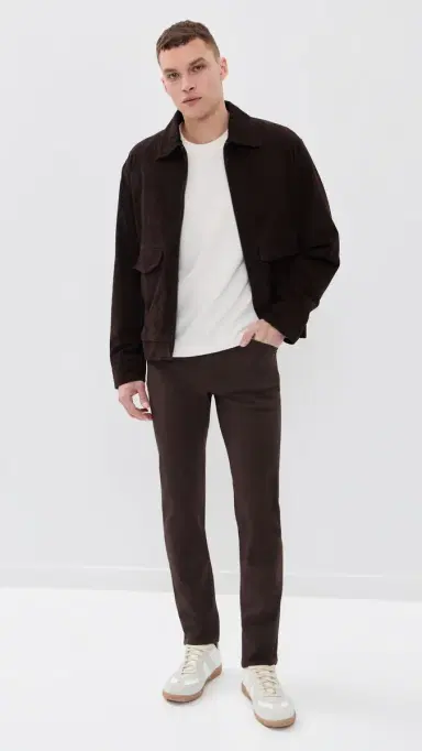 Theory Raffi Pants in Neoteric Twill Brownwood | Thumbnail 5