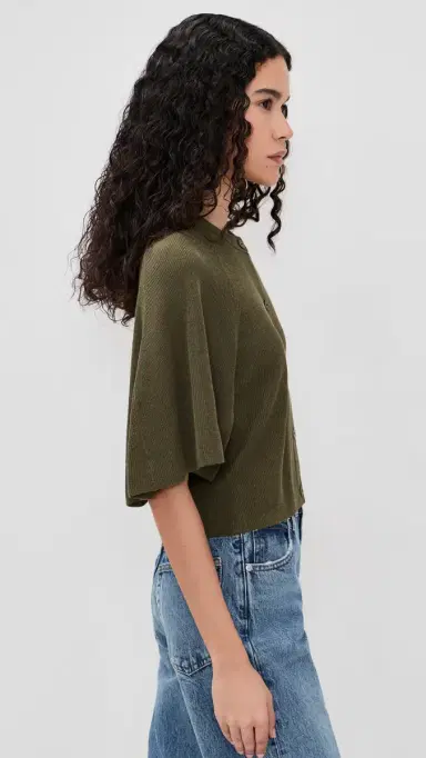 Frame The Flounce Sweater Military Green | Thumbnail 4