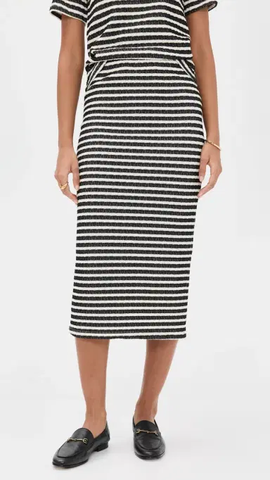 LE BOP Lila Pencil Skirt Black tripe | Thumbnail 2