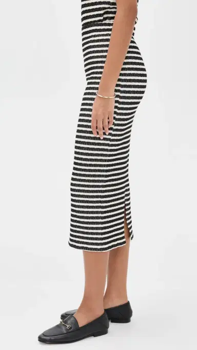 LE BOP Lila Pencil Skirt Black tripe | Thumbnail 4