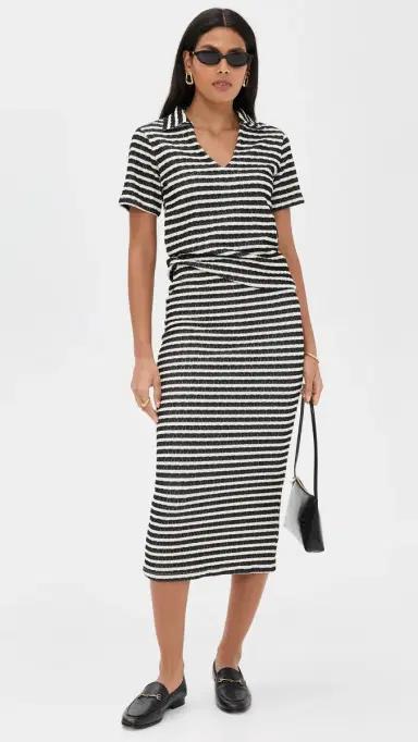 LE BOP Lila Pencil Skirt Black tripe | Thumbnail 5