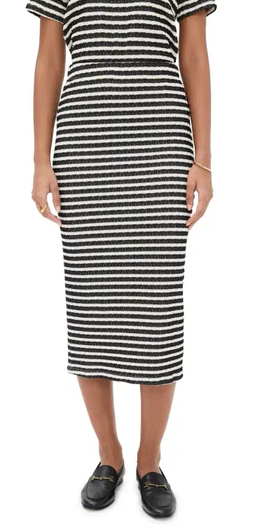 LE BOP Lila Pencil Skirt Black tripe | Thumbnail 1