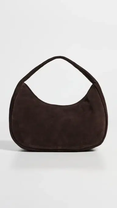 St. Agni Suede Large Bon Bon Bag Coffee One Size | Thumbnail 2