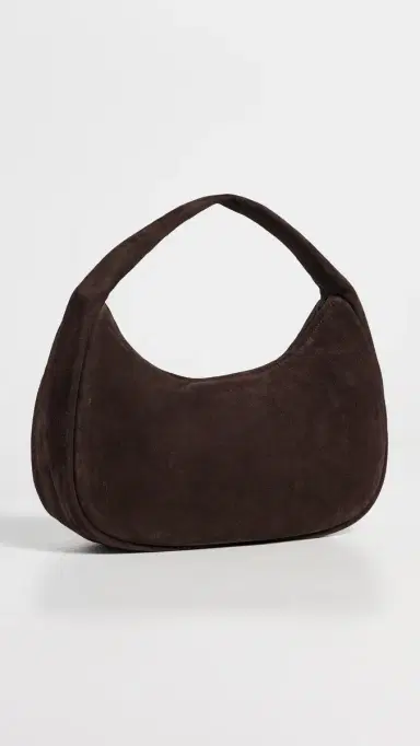 St. Agni Suede Large Bon Bon Bag Coffee One Size | Thumbnail 4