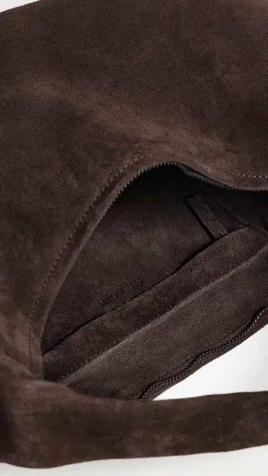 St. Agni Suede Large Bon Bon Bag Coffee One Size | Thumbnail 6
