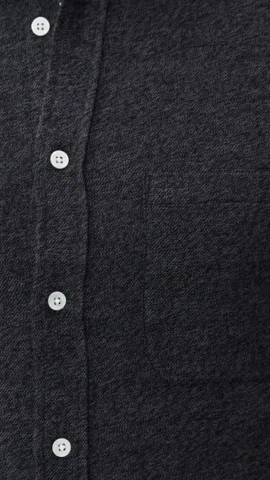 Portuguese Flannel Teca 2.0 Brushed Flannel Button Down Shirt Grey | Thumbnail 6