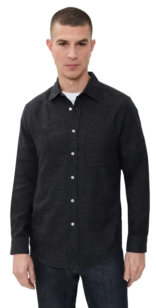Teca 2.0 Brushed Flannel Button Down Shirt Grey