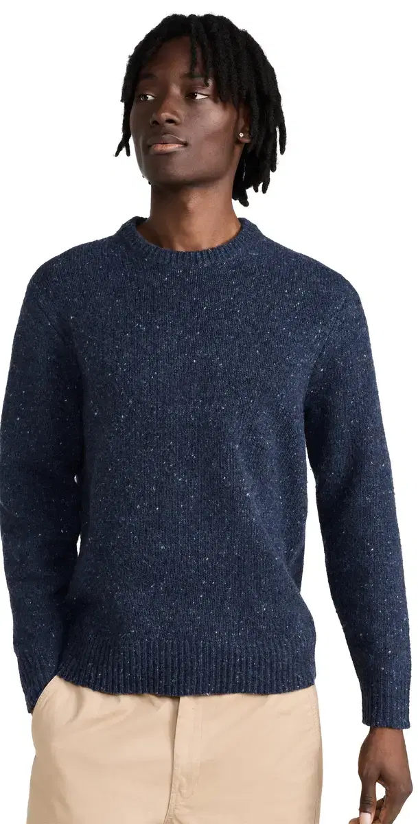 Alex Mill Donegal Crew Neck weater Navy