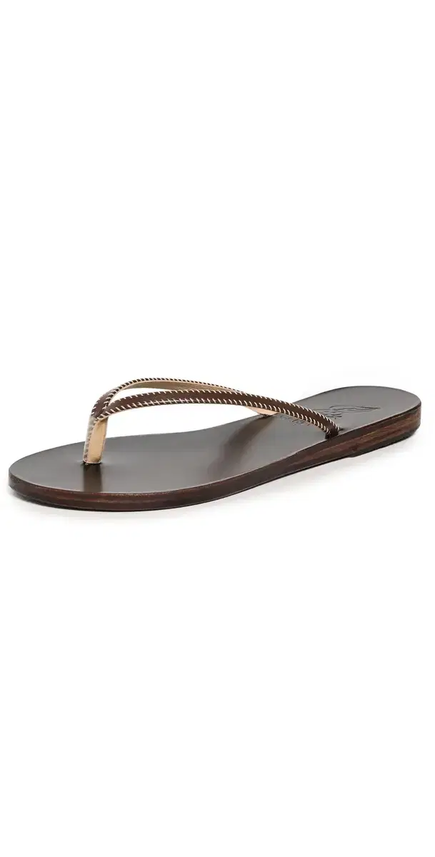 Saionara Stitch Sandals Brown