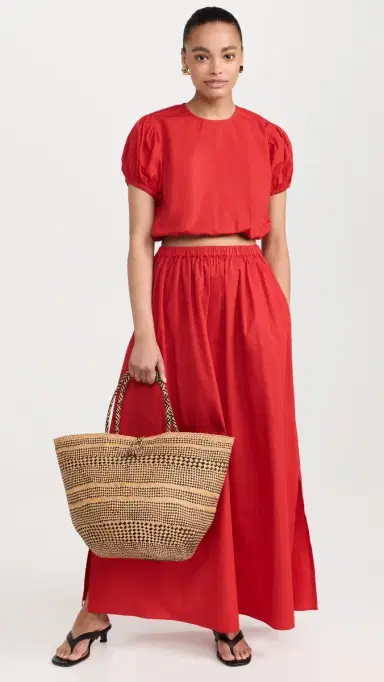 Playa Lucila Maxi Skirt Red | Thumbnail 5