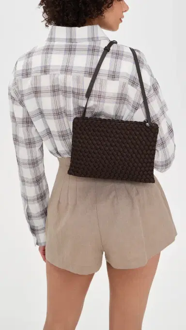 NAGHEDI Soho Medium Envelope Satchel Chocolate One Size | Thumbnail 3