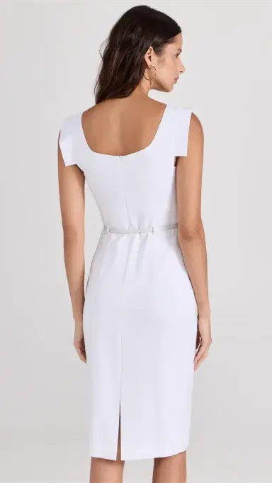 BLACK HALO Jackie O Belted Dress White 0 | Thumbnail 3