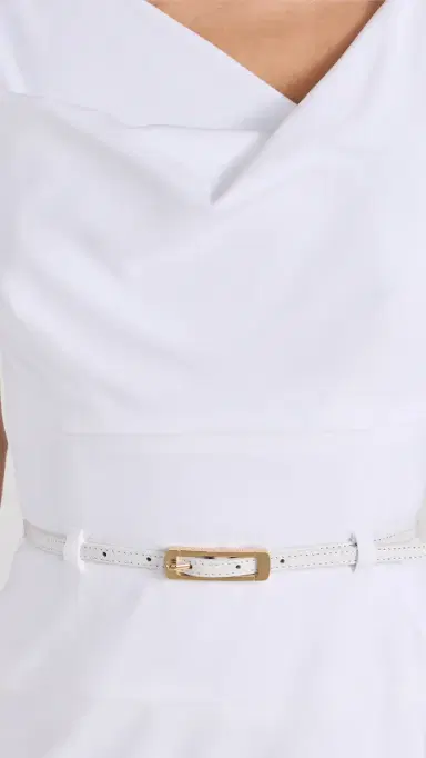 BLACK HALO Jackie O Belted Dress White 0 | Thumbnail 6
