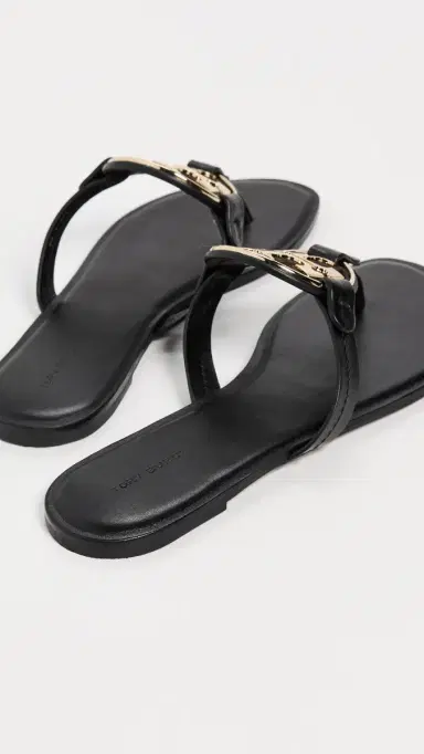 Tory Burch Metal Miller Sandals Perfect Black / Gold | Thumbnail 4
