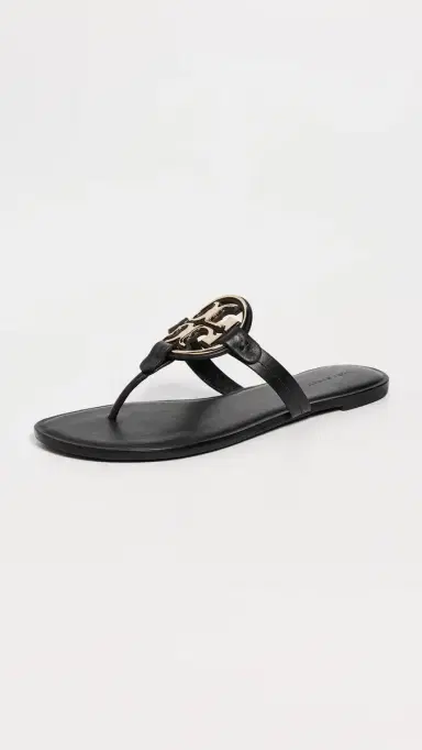 Tory Burch Metal Miller Sandals Perfect Black / Gold | Thumbnail 5