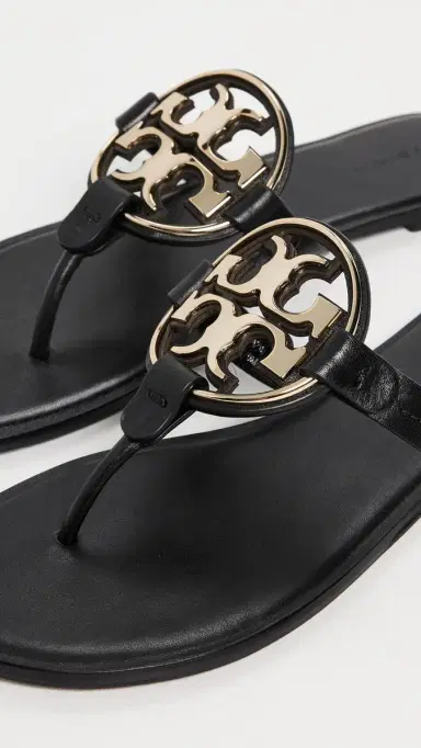 Tory Burch Metal Miller Sandals Perfect Black / Gold | Thumbnail 6