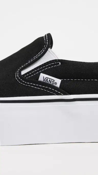 Vans UA Classic Slip-On Stackform Sneakers Black/True White | Thumbnail 6