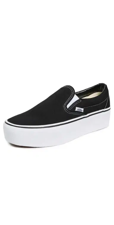 Vans UA Classic Slip-On Stackform Sneakers Black/True White | Thumbnail 1