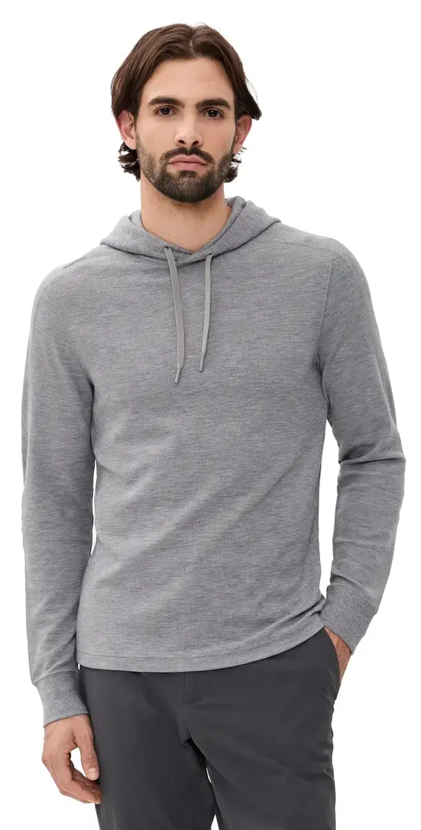 Tech Waffle Knit Hoodie teel Heather