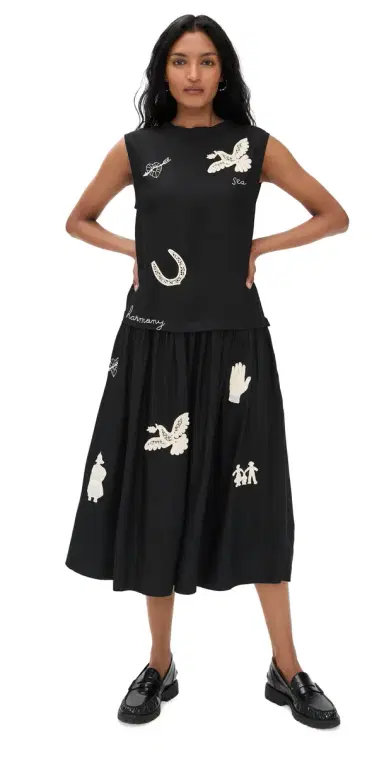 Sea Ellison Solid Tank Midi Dress Black | Thumbnail 1 Sea Ellison Solid Tank Midi Dress Black | Thumbnail 1
