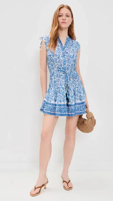 Bell Paula Mini Dress Blue White M | Thumbnail 5
