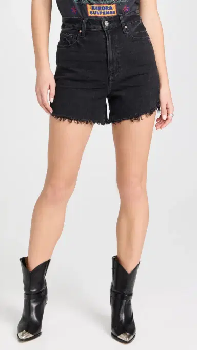 PAIGE Dani Shorts Dark Raven Destructed 31 | Thumbnail 2
