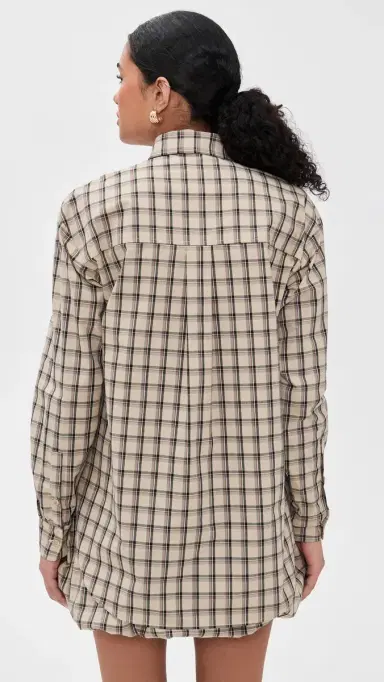 LE BOP Winnie Buttondown Khaki Check S | Thumbnail 3