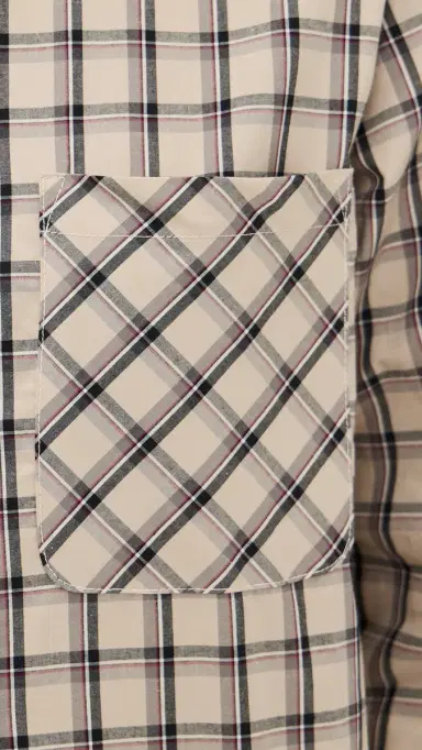 LE BOP Winnie Buttondown Khaki Check S | Thumbnail 6