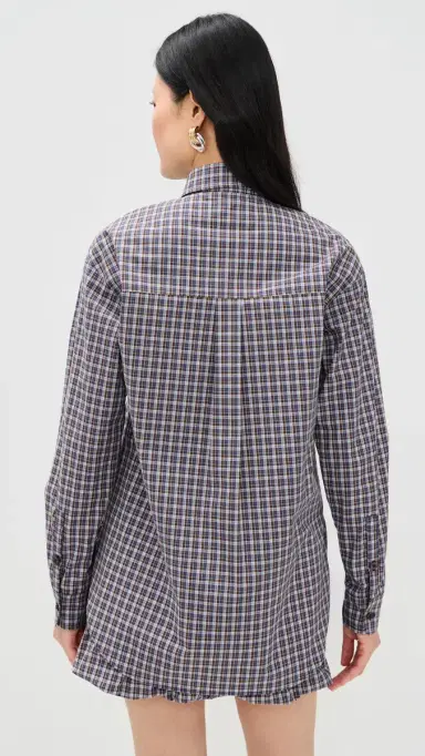 LE BOP Winnie Buttondown Chocolate Check M | Thumbnail 3 LE BOP Winnie Buttondown Chocolate Check M | Thumbnail 3