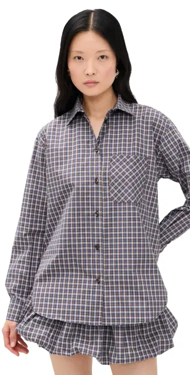 LE BOP Winnie Buttondown Chocolate Check M | Thumbnail 1 LE BOP Winnie Buttondown Chocolate Check M | Thumbnail 1
