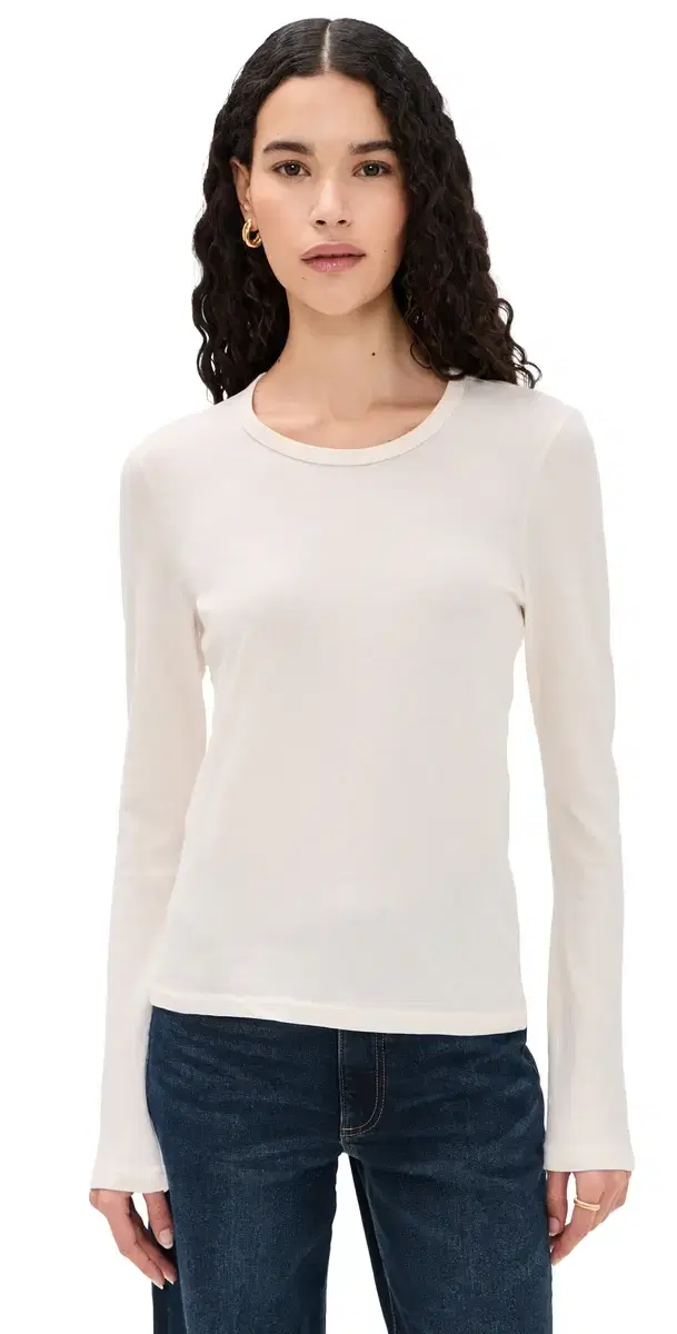 Jenni Kayne Long leeve lim Tee Warm