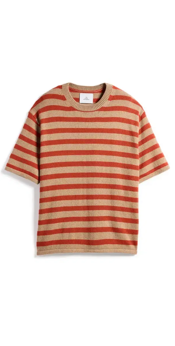 The Elder Statesman Unisex cout tripe Cashmere Knit Tee and/Tigerlily