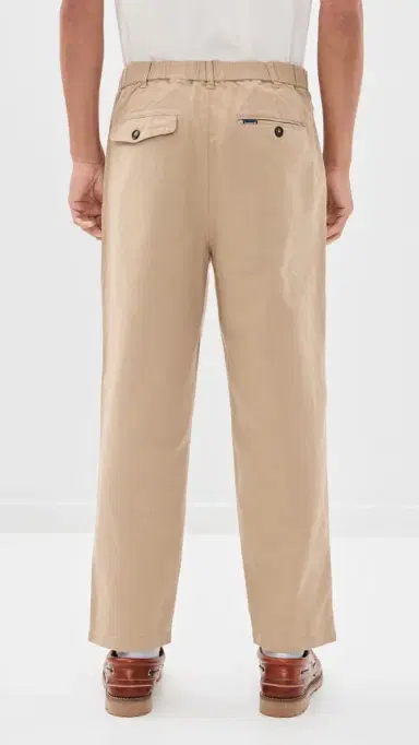 Barbour Cotton Linen Relaxed Trousers Washed Stone 40 | Thumbnail 3