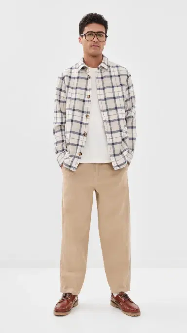 Barbour Cotton Linen Relaxed Trousers Washed Stone 40 | Thumbnail 5