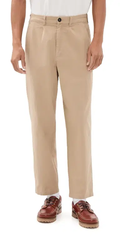 Barbour Cotton Linen Relaxed Trousers Washed Stone 40 | Thumbnail 1